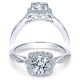 Taryn 14k White Gold Round Halo Engagement Ring TE11713R3W44JJ 