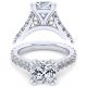 Taryn 14k White Gold Cushion Cut Diamond Engagement Ring TE13651C12W44JJ