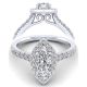 Taryn 14k White Gold Marquise Halo Engagement Ring TE14100W44JJ