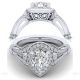 Taryn 14k White Gold Pear Shape Halo Engagement Ring TE14307W44JJ