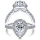 Taryn 14k White Gold Pear Shape Halo Engagement Ring TE14322W44JJ
