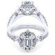 Taryn 14k White Gold Emerald Cut Halo Engagement Ring TE14411E4W44JJ