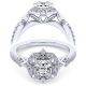 Taryn 14k White Gold Princess Cut Halo Engagement Ring TE14411S4W44JJ