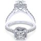 Taryn 14k White Gold Princess Cut Halo Engagement Ring TE14412S4W44JJ
