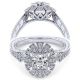 Taryn 14k White Gold Princess Cut Halo Engagement Ring TE14445S4W44JJ