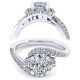 Taryn 14k White Gold Oval 3 Stone Engagement Ring TE14465O4W44JJ