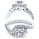 Taryn 14k White Gold Princess Cut 3 Stone Engagement Ring TE14465S4W44JJ