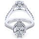 Taryn 14k White Gold Cushion Cut Halo Engagement Ring TE14508C4W44JJ