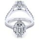 Taryn 14k White Gold Emerald Cut Halo Engagement Ring TE14508E4W44JJ
