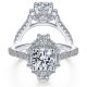 Taryn 14k White Gold Round Halo Engagement Ring TE14508R4W44JJ