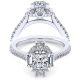 Taryn 14k White Gold Princess Cut Halo Engagement Ring TE14508S4W44JJ