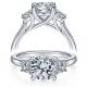 Taryn 14k White Gold Round 3 Stone Engagement Ring TE14745R6W44JJ