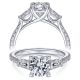 Taryn 14k White Gold Round 3 Stone Engagement Ring TE14796R4W44JJ