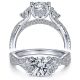 Taryn 14k White Gold Round 3 Stone Engagement Ring TE15279R4W44JJ