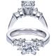 Taryn 14k White Gold Princess Cut Straight Engagement Ring TE4096W44JJ