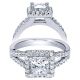 Taryn 14k White Gold Princess Cut Halo Engagement Ring TE4113W44JJ