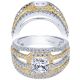 Taryn 14k Yellow/White Gold Princess Cut Halo Engagement Ring TE5345M44JJ