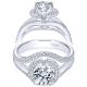 Taryn 14k White Gold Round Double Halo Engagement Ring TE5348W44JJ