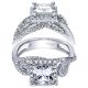 Taryn 14k White Gold Princess Cut Halo Engagement Ring TE5712W44JJ