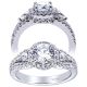 Taryn 14k White Gold Round Halo Engagement Ring TE5791W44JJ 