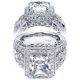 Taryn 14k White Gold Emerald Cut Halo Engagement Ring TE5810W44JJ