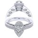 Taryn 14k White Gold Pear Shape Halo Engagement Ring TE5854W44JJ