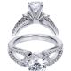 Taryn 14k White Gold Round Halo Engagement Ring TE6016W44JJ 