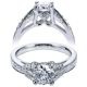 Taryn 14k White Gold Round Split Shank Engagement Ring TE6358W44JJ