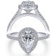 Taryn 14k White Gold Pear Shape Halo Engagement Ring TE6419P4W44JJ