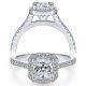 Taryn 14k White Gold Princess Cut Halo Engagement Ring TE6419S4W44JJ