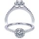 Taryn 14k White Gold Round Halo Engagement Ring TE6555W44JJ
