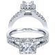 Taryn 14k White Gold Princess Cut Halo Engagement Ring TE6561W44JJ