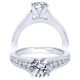 Taryn 14k White Gold Round Straight Engagement Ring TE6664W44JJ