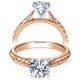 Taryn 14k Rose Gold Round Straight Engagement Ring TE6707T4JJJ