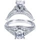 Taryn 14k White Gold Round Split Shank Engagement Ring TE6957W44JJ