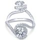 Taryn 14k White Gold Round Bypass Engagement Ring TE7221W44JJ