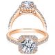 Taryn 14k Rose Gold Round Halo Engagement Ring TE7252K44JJ