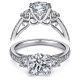 Taryn 14k White Gold Round 3 Stone Engagement Ring TE7283W44JJ