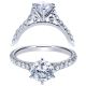 Taryn 14k White Gold Round Straight Engagement Ring TE7430W44JJ