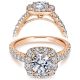 Taryn 14k Rose Gold Round Halo Engagement Ring TE7480K44JJ