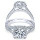 Taryn 14k White Gold Round Halo Engagement Ring TE7493W44JJ
