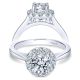 Taryn 14k White Gold Round Halo Engagement Ring TE7494W44JJ