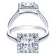 Taryn 14k White Gold Princess Cut Halo Engagement Ring TE7499W44JJ