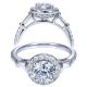 Taryn 14k White Gold Round Halo Engagement Ring TE7501W44JJ 