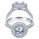 Taryn 14k White Gold Round Double Halo Engagement Ring TE7502W44JJ