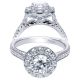 Taryn 14k White Gold Round Halo Engagement Ring TE7504W44JJ