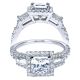 Taryn 14k White Gold Princess Cut Halo Engagement Ring TE7512W44JJ