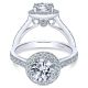 Taryn 14k White Gold Round Halo Engagement Ring TE7524W44JJ