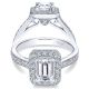 Taryn 14k White Gold Emerald Cut Halo Engagement Ring TE7528W44JJ