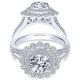 Taryn 14k White Gold Round Double Halo Engagement Ring TE7542W44JJ